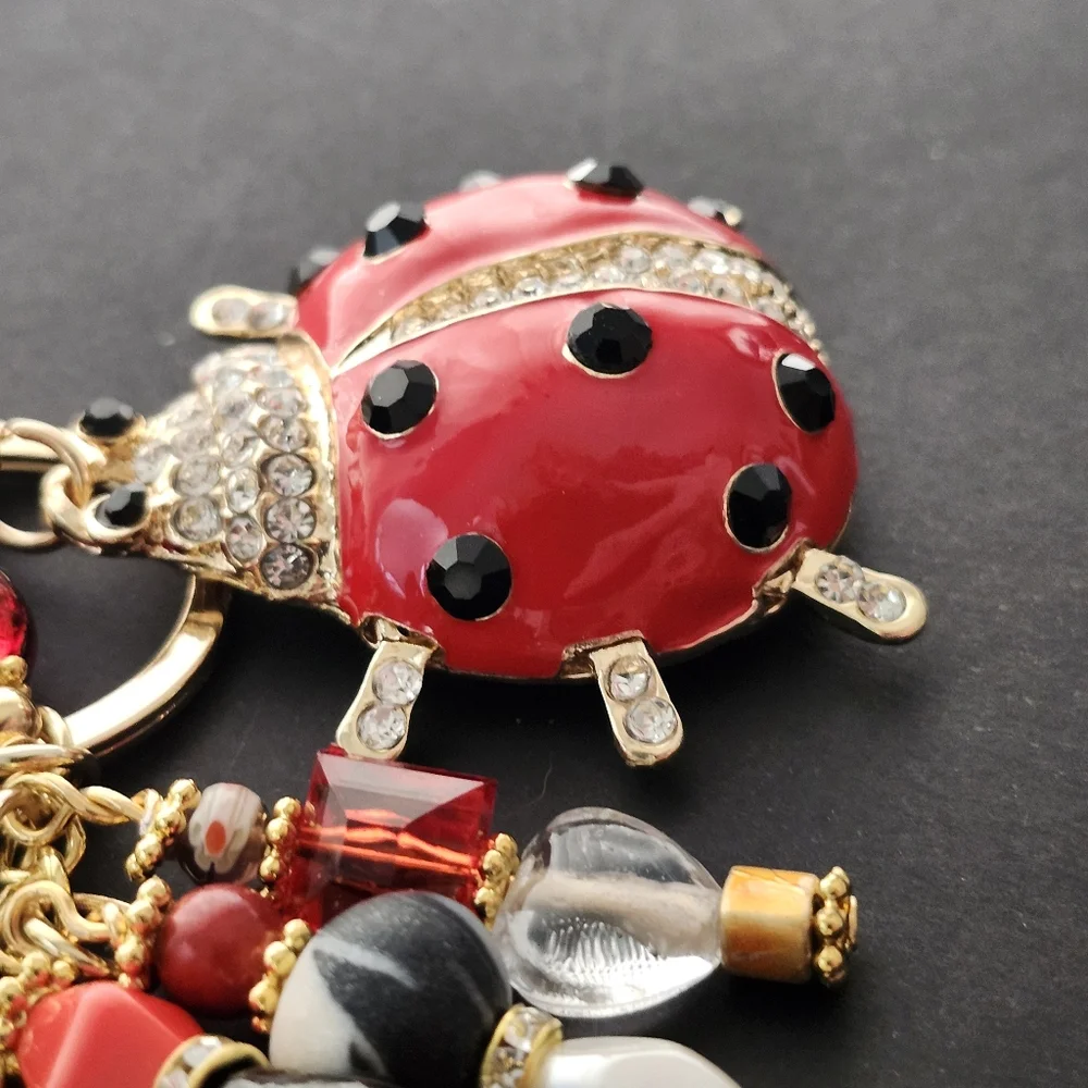 Ladybug Purse Charm or Keychain Handcrafted